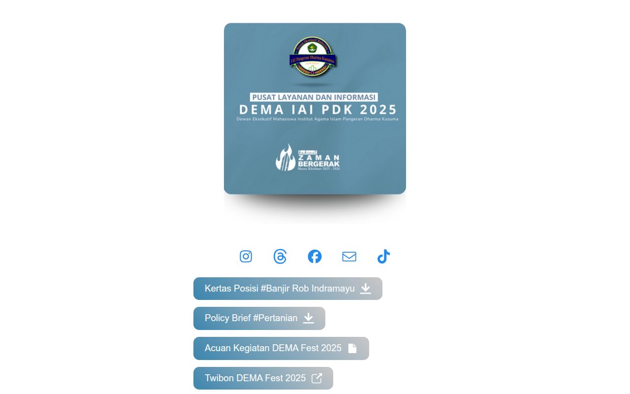 Pusat Layanan Dan Informasi DEMA IAI PDK Pusat layanan dan informasi dema iai pdk